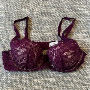 Victoria's Secret Deep Purple Lace Bra